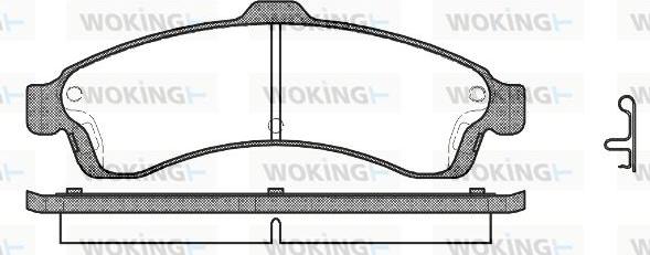 Woking P9373.02 - Гальмівні колодки, дискові гальма autocars.com.ua