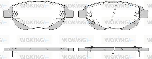Woking P9413.02 - Тормозные колодки, дисковые, комплект autodnr.net