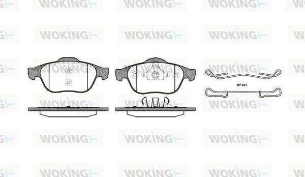 Woking P9433.00 - Тормозные колодки, дисковые, комплект autodnr.net