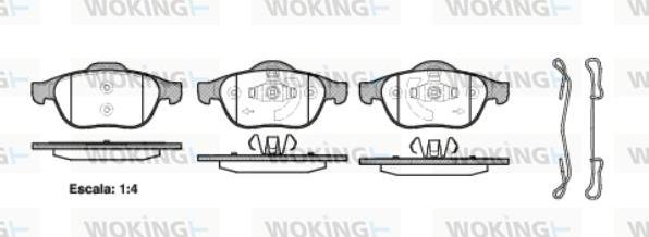 Woking P9433.20 - Гальмівні колодки, дискові гальма autocars.com.ua