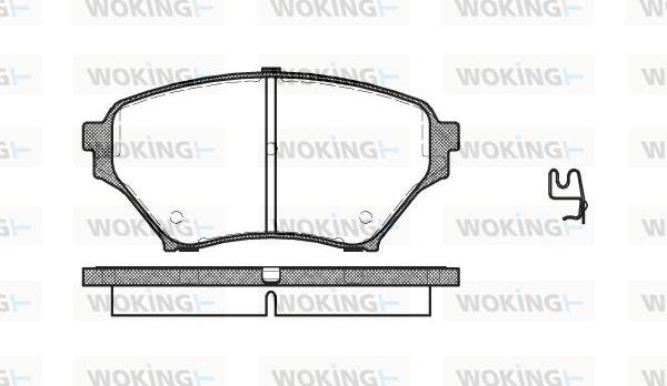 Woking P9503.02 - Тормозные колодки, дисковые, комплект autodnr.net