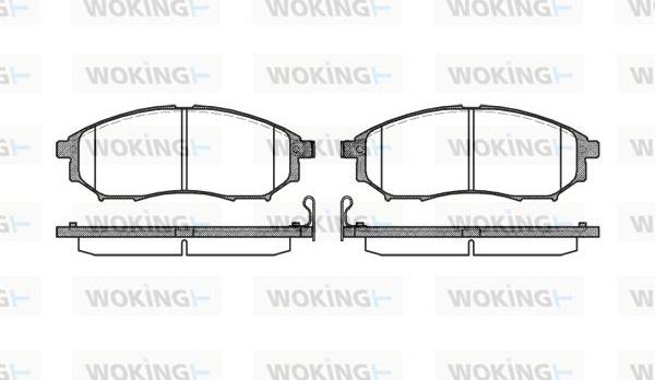 Woking P9523.14 - Гальмівні колодки, дискові гальма autocars.com.ua