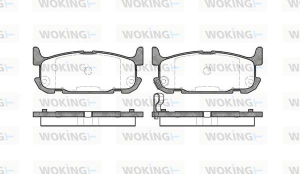 Woking P9533.12 - Тормозные колодки, дисковые, комплект avtokuzovplus.com.ua