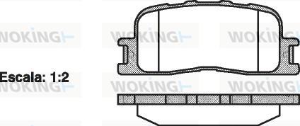 Woking P9543.00 - Тормозные колодки, дисковые, комплект autodnr.net