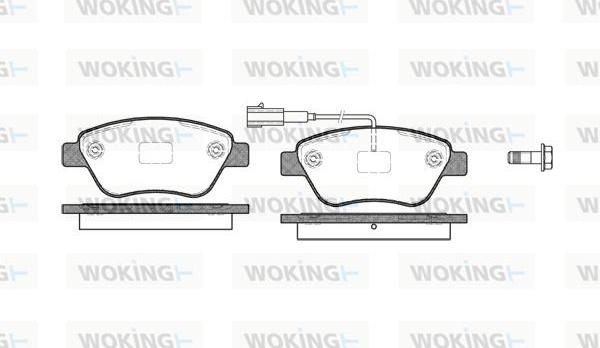 Woking P9583.11 - Гальмівні колодки, дискові гальма autocars.com.ua