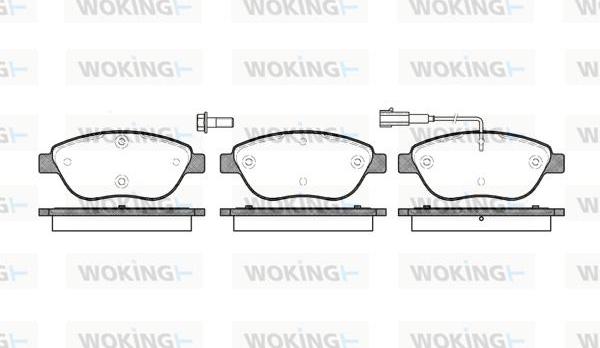 Woking P9593.01 - Тормозные колодки, дисковые, комплект autodnr.net