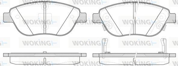 Woking P9593.32 - Гальмівні колодки, дискові гальма autocars.com.ua