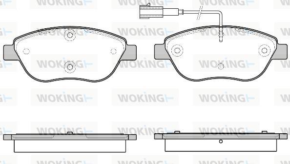 Woking P9593.45 - Тормозные колодки, дисковые, комплект avtokuzovplus.com.ua