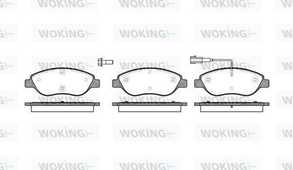 Woking P9603.01 - Тормозные колодки, дисковые, комплект autodnr.net