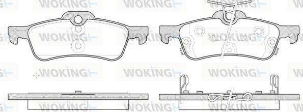 Woking P9623.12 - Гальмівні колодки, дискові гальма autocars.com.ua