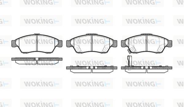 Woking P9753.01 - Тормозные колодки, дисковые, комплект avtokuzovplus.com.ua