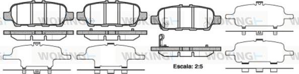 Woking P9763.41 - Тормозные колодки, дисковые, комплект avtokuzovplus.com.ua