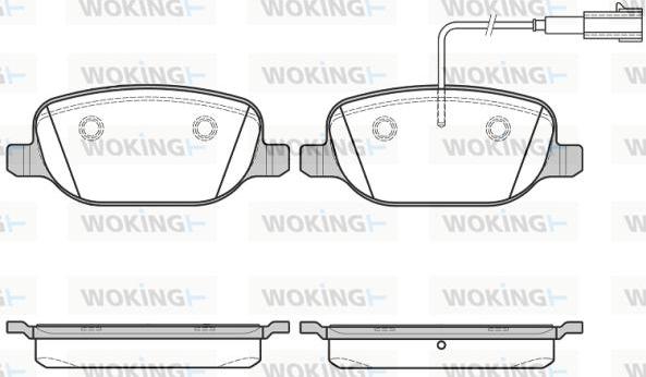 Woking P9783.12 - Тормозные колодки, дисковые, комплект avtokuzovplus.com.ua