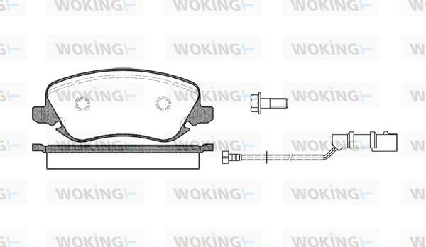 Woking P9793.02 - Тормозные колодки, дисковые, комплект autodnr.net