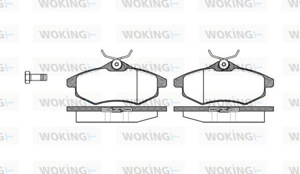 Woking P9813.00 - Тормозные колодки, дисковые, комплект avtokuzovplus.com.ua