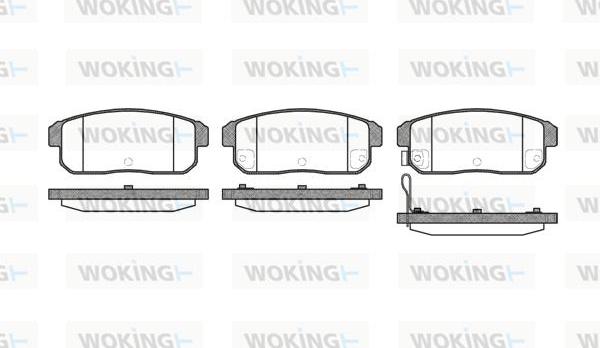 Woking P9833.11 - Тормозные колодки, дисковые, комплект avtokuzovplus.com.ua