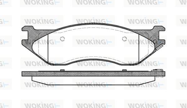 Woking P9873.04 - Гальмівні колодки, дискові гальма autocars.com.ua