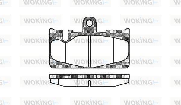 Woking P9893.00 - Тормозные колодки, дисковые, комплект avtokuzovplus.com.ua