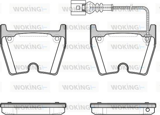 Woking P9963.11 - Гальмівні колодки, дискові гальма autocars.com.ua