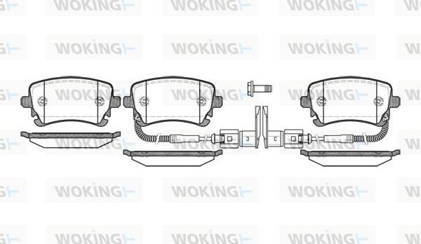 Woking P9973.02 - Гальмівні колодки, дискові гальма autocars.com.ua