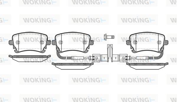 Woking P9973.02 - Тормозные колодки, дисковые, комплект avtokuzovplus.com.ua