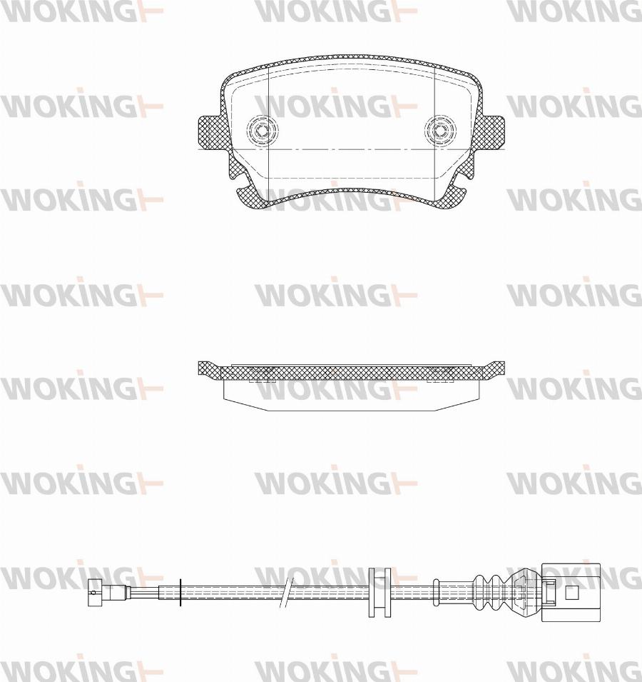 Woking P9973.12 - Тормозные колодки, дисковые, комплект autodnr.net