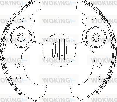 Woking Z4015.01 - Тормозные башмаки, барабанные autodnr.net