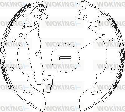 Woking Z4027.00 - Тормозные башмаки, барабанные autodnr.net