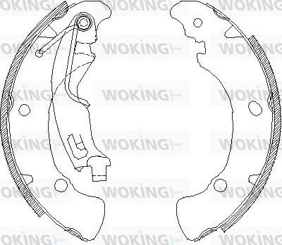 Woking Z4041.01 - Тормозные башмаки, барабанные avtokuzovplus.com.ua