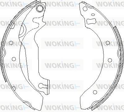 Woking Z4057.00 - Тормозные башмаки, барабанные avtokuzovplus.com.ua