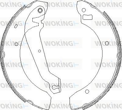 Woking Z4063.00 - Тормозные башмаки, барабанные autodnr.net