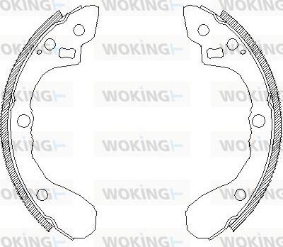 Woking Z4080.00 - Тормозные башмаки, барабанные autodnr.net