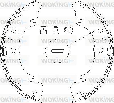 Woking Z4089.00 - Тормозные башмаки, барабанные avtokuzovplus.com.ua