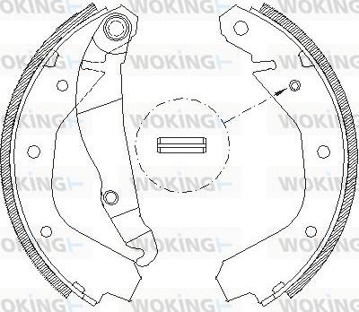 Woking Z4091.00 - Тормозные башмаки, барабанные autodnr.net