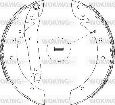 Woking Z4103.00 - Тормозные башмаки, барабанные avtokuzovplus.com.ua