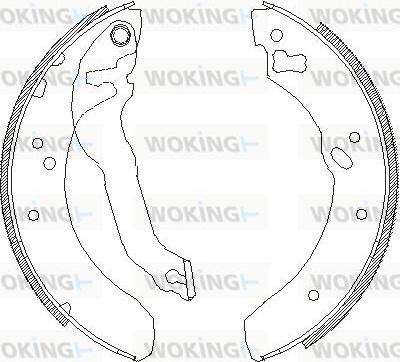 Woking Z4114.00 - Тормозные башмаки, барабанные avtokuzovplus.com.ua