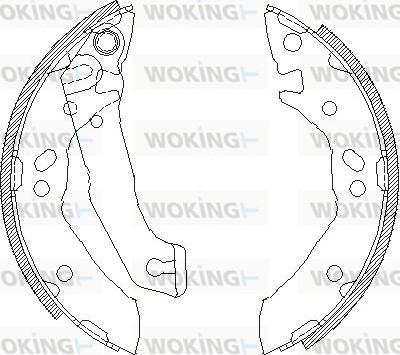 Woking Z4117.00 - Тормозные башмаки, барабанные avtokuzovplus.com.ua