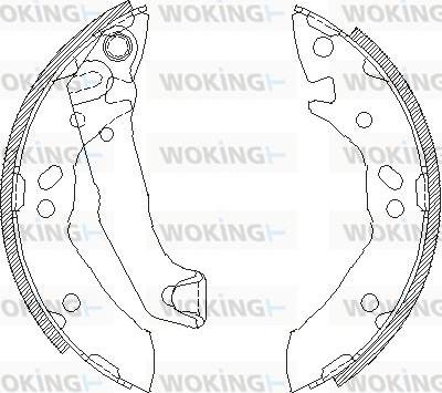 Woking Z4117.01 - Тормозные башмаки, барабанные avtokuzovplus.com.ua