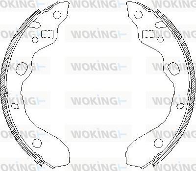 Woking Z4128.00 - Тормозные башмаки, барабанные avtokuzovplus.com.ua