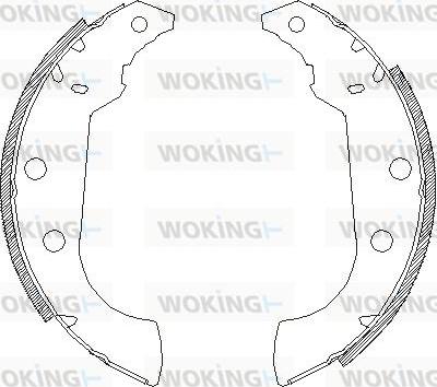 Woking Z4135.00 - Тормозные башмаки, барабанные avtokuzovplus.com.ua