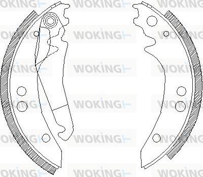 Woking Z4136.00 - Тормозные башмаки, барабанные avtokuzovplus.com.ua