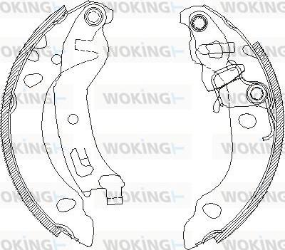 Woking Z4138.01 - Тормозные башмаки, барабанные avtokuzovplus.com.ua