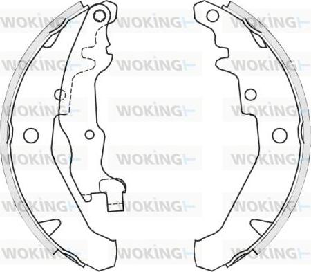 Woking Z4139.01 - Тормозные башмаки, барабанные autodnr.net