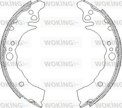 Woking Z4160.00 - Тормозные башмаки, барабанные avtokuzovplus.com.ua