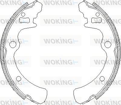 Woking Z4166.00 - Тормозные башмаки, барабанные avtokuzovplus.com.ua