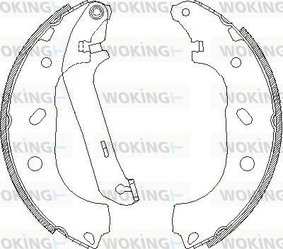 Woking Z4170.00 - Тормозные башмаки, барабанные avtokuzovplus.com.ua