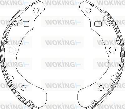 Woking Z4174.00 - Тормозные башмаки, барабанные avtokuzovplus.com.ua