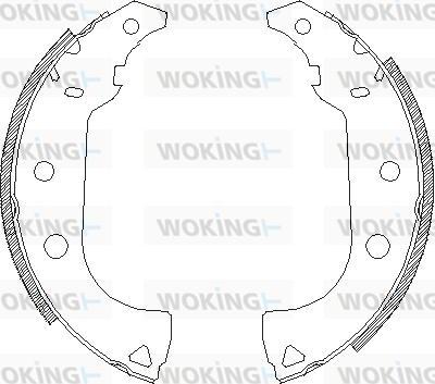 Woking Z4176.00 - Тормозные башмаки, барабанные avtokuzovplus.com.ua