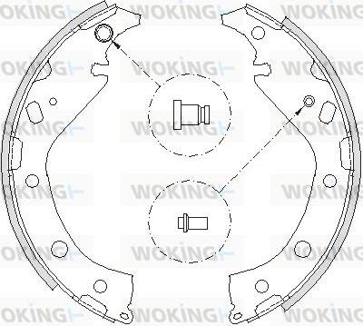 Woking Z4207.00 - Тормозные башмаки, барабанные avtokuzovplus.com.ua