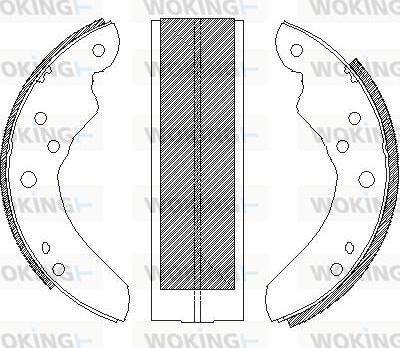 Woking Z4214.00 - Тормозные башмаки, барабанные avtokuzovplus.com.ua